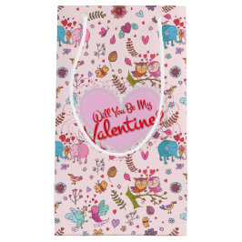 Werden Sie mein Valentin sein? niedliche Tiere in  Kleine Geschenktüte