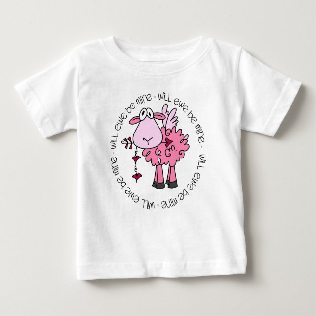 Werden Sie mein Valentine sein? Baby T-shirt (Vorderseite)