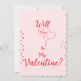 Werden Sie mein Valentiner Vorschlagskarte sein? Einladung