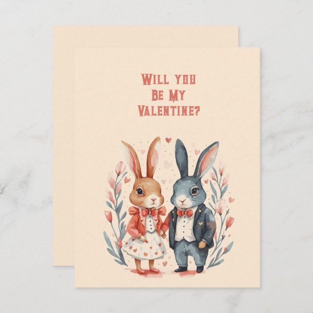 Werden Sie mein Valentinerkollektor sein? Mitteilungskarte (Vorne/Hinten)