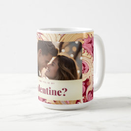 Werden Sie mein Valentinin Romantisches Foto Valen Kaffeetasse