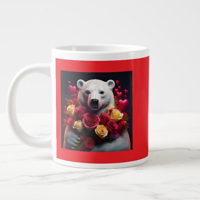 Werden Sie mein Valentinin sein? Jumbo-Tasse (Links)