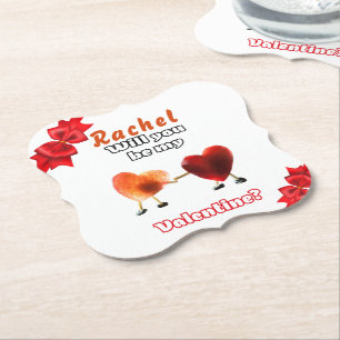 Werden Sie mein Valentinin sein? Untersetzer