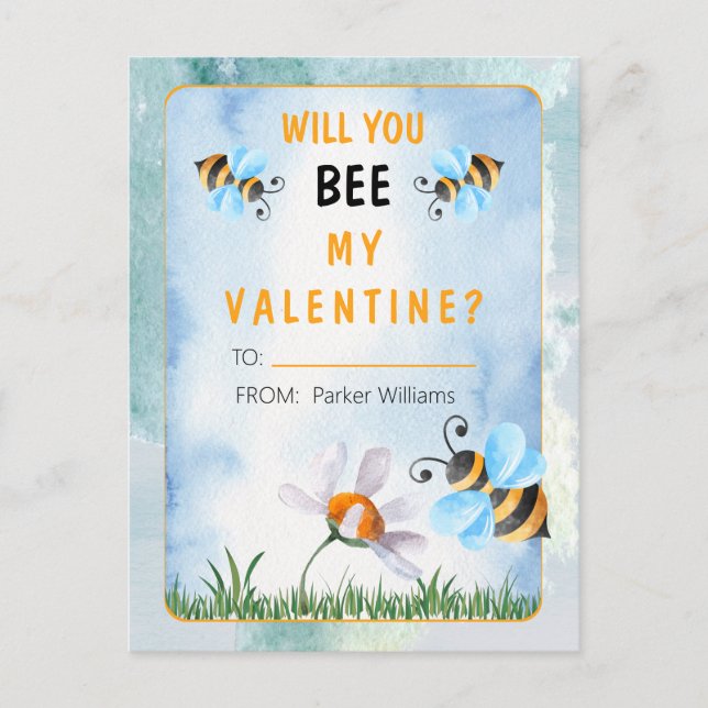 Werden Sie mein Valentinstag-Klassenzimmer sein? Postkarte (Vorderseite)