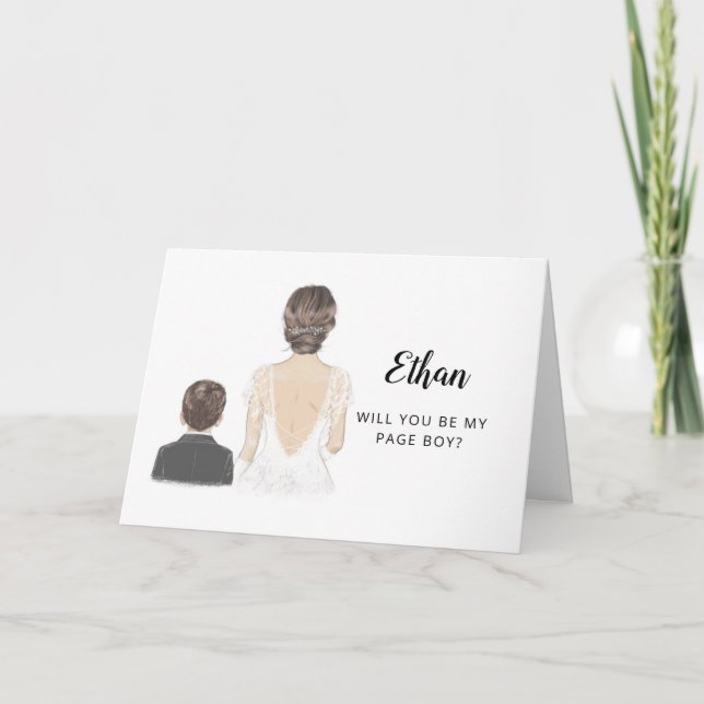 Werden Sie mein Vorschlag für den Seitenjunge gekl Karte (Vorderseite)