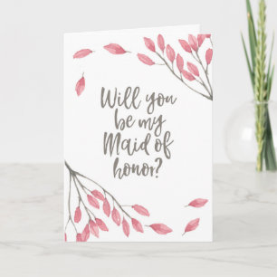 Werden Sie meine Blumenkarte für die Trauzeugin se Einladung