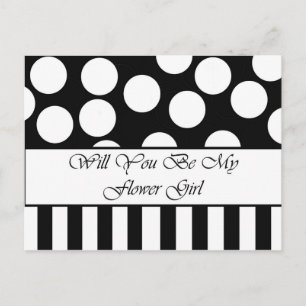 Werden Sie meine Blumenmädchen-Postkarte sein? Einladungspostkarte