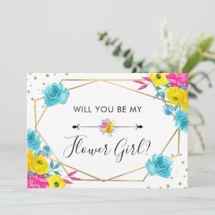 Werden Sie meine Blumenmädchen sein Hochzeitssomme Einladung