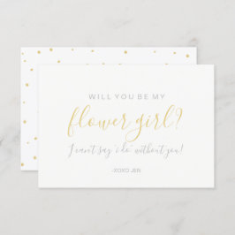 Werden Sie meine BlütenGirl-Karte sein - Goldpunkt Einladung
