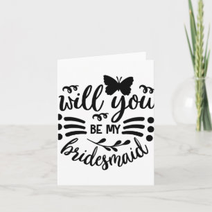 Werden Sie meine Braudmaid Wedding Bridal Bac sein Karte