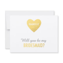 Werden Sie meine Brautjungfrau sein, eine goldene