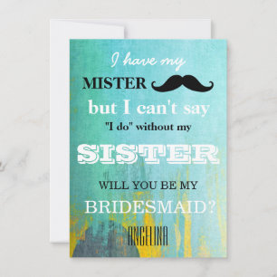 Werden Sie meine Brautjungfrau sein? Einladung
