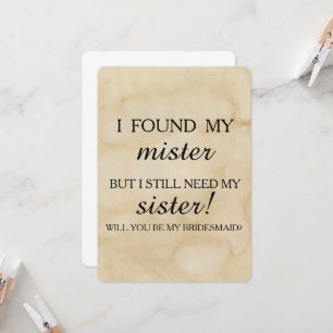 Werden Sie meine Brautjungfrau sein? Einladung