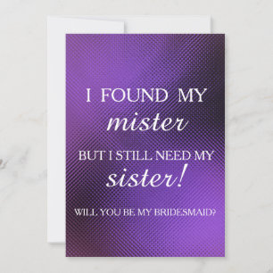 Werden Sie meine Brautjungfrau sein? Einladung