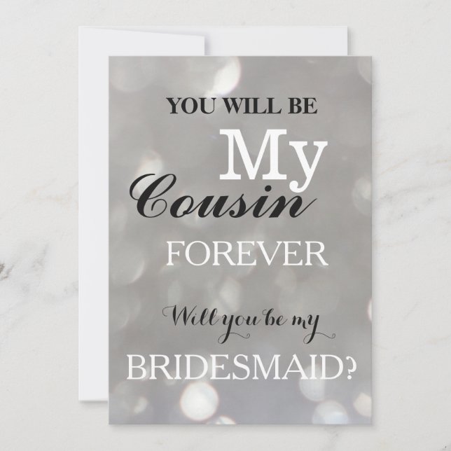 Werden Sie meine Brautjungfrau sein? Einladung (Vorderseite)