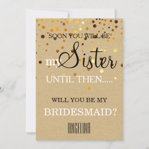 Werden Sie meine Brautjungfrau sein? Einladung