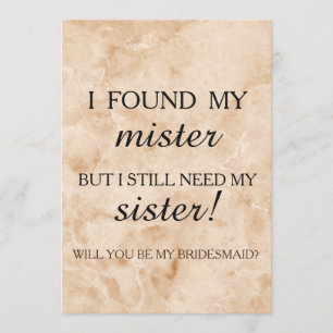 Werden Sie meine Brautjungfrau sein? Einladung