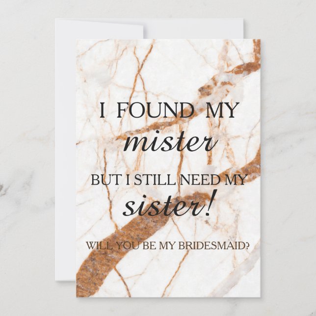 Werden Sie meine Brautjungfrau sein? Einladung (Vorderseite)