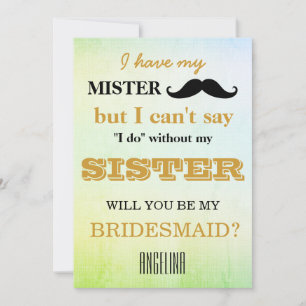 Werden Sie meine Brautjungfrau sein? Einladung