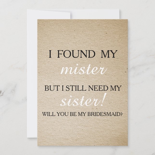 Werden Sie meine Brautjungfrau sein? Einladung (Vorderseite)