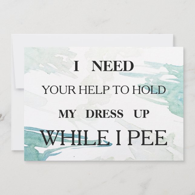 Werden Sie meine Brautjungfrau sein? Einladung (Vorderseite)