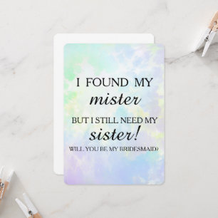 Werden Sie meine Brautjungfrau sein? Einladung