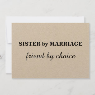 Werden Sie meine Brautjungfrau sein?Packpapier Einladung