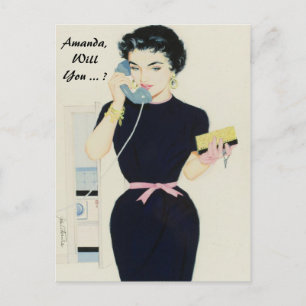 werden Sie meine Brautjungfrau sein, Trauzeugin... Einladungspostkarte