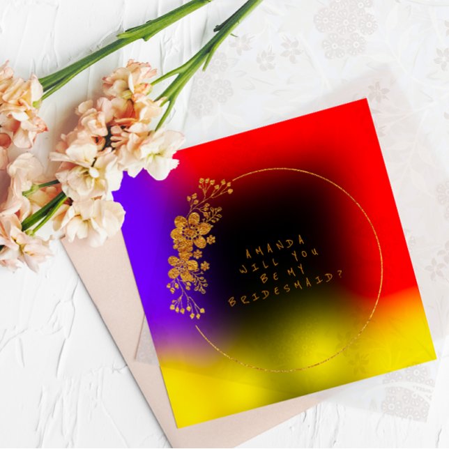 Werden Sie meine Brautmeisterin in tropischer grün Einladung (Von Creator hochgeladen)