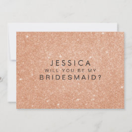 Werden Sie meine Bridesmaid Bronze Gold Glitzer Ca Einladung