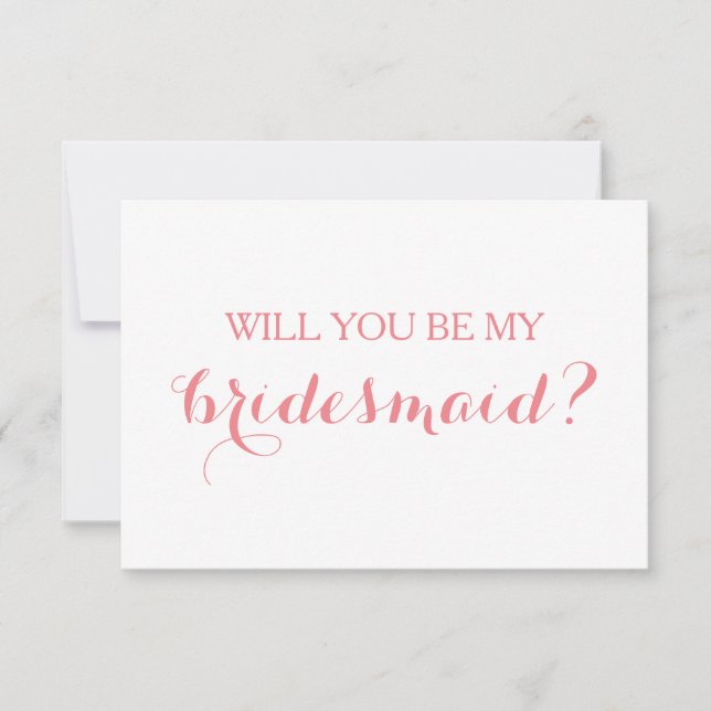 Werden Sie meine Bridesmaid-Card-Brautparty-Karte  Einladung (Vorderseite)