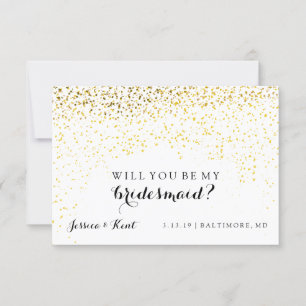 Werden Sie meine Bridesmaid Card sein - Confetti F Einladung