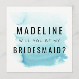 Werden Sie meine Bridesmaid Custom Card Aquarell s Einladung