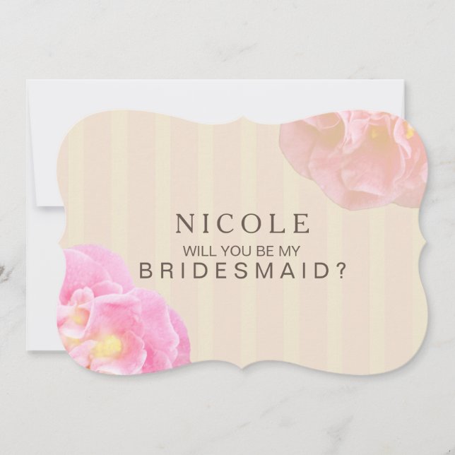 Werden Sie meine Bridesmaid Custom Invite Nicole Einladung (Vorderseite)