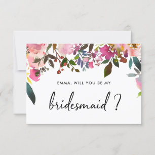 Werden Sie meine Bridesmaid-Flachkarte sein? Einladung