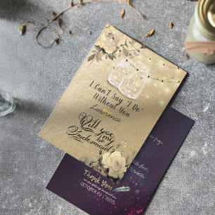 Werden Sie meine Bridesmaid Floral Mason Jar Light Einladung