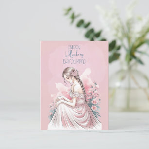 Werden Sie meine Bridesmaid-Floral sein? Feiertagspostkarte