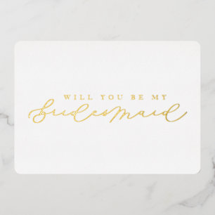 Werden Sie meine Bridesmaid-Foto-Vorschlagskarte s Folieneinladung