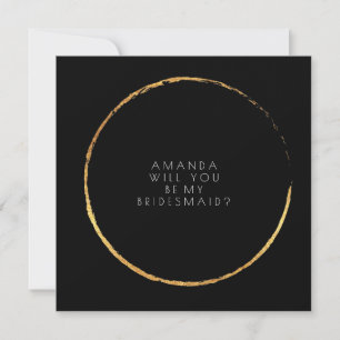 Werden Sie meine Bridesmaid Gold Black Vip sein? Einladung
