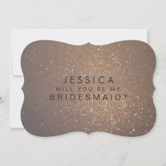 Werden Sie meine Bridesmaid Gold Glitzer Card sein Einladung