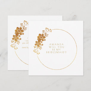 Werden Sie meine Bridesmaid Gold White Vip? Einladung