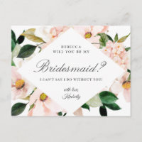 Werden Sie meine Bridesmaid Hydrangea Blush Floral
