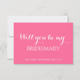 Werden Sie meine Bridesmaid-Karte Einladung