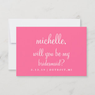 Werden Sie meine Bridesmaid-Karte Einladung
