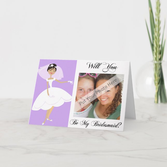 Werden Sie meine Bridesmaid-Karte Personalisiert? Einladung (Vorderseite)