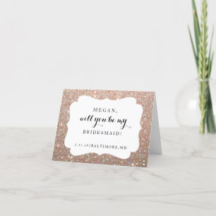 Werden Sie meine Bridesmaid-Karte sein - Bridal Fa Einladung