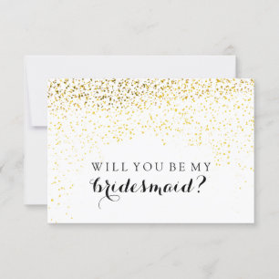 Werden Sie meine Bridesmaid-Karte sein - Confetti- Einladung