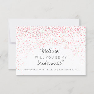 Werden Sie meine Bridesmaid-Karte sein - Confetti- Einladung