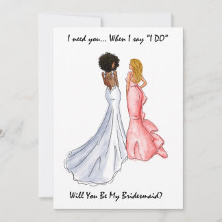 Werden Sie meine Bridesmaid-Karte sein? Einladung