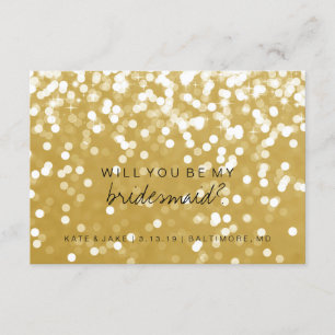 Werden Sie meine Bridesmaid-Karte sein - Funkelgol Einladung